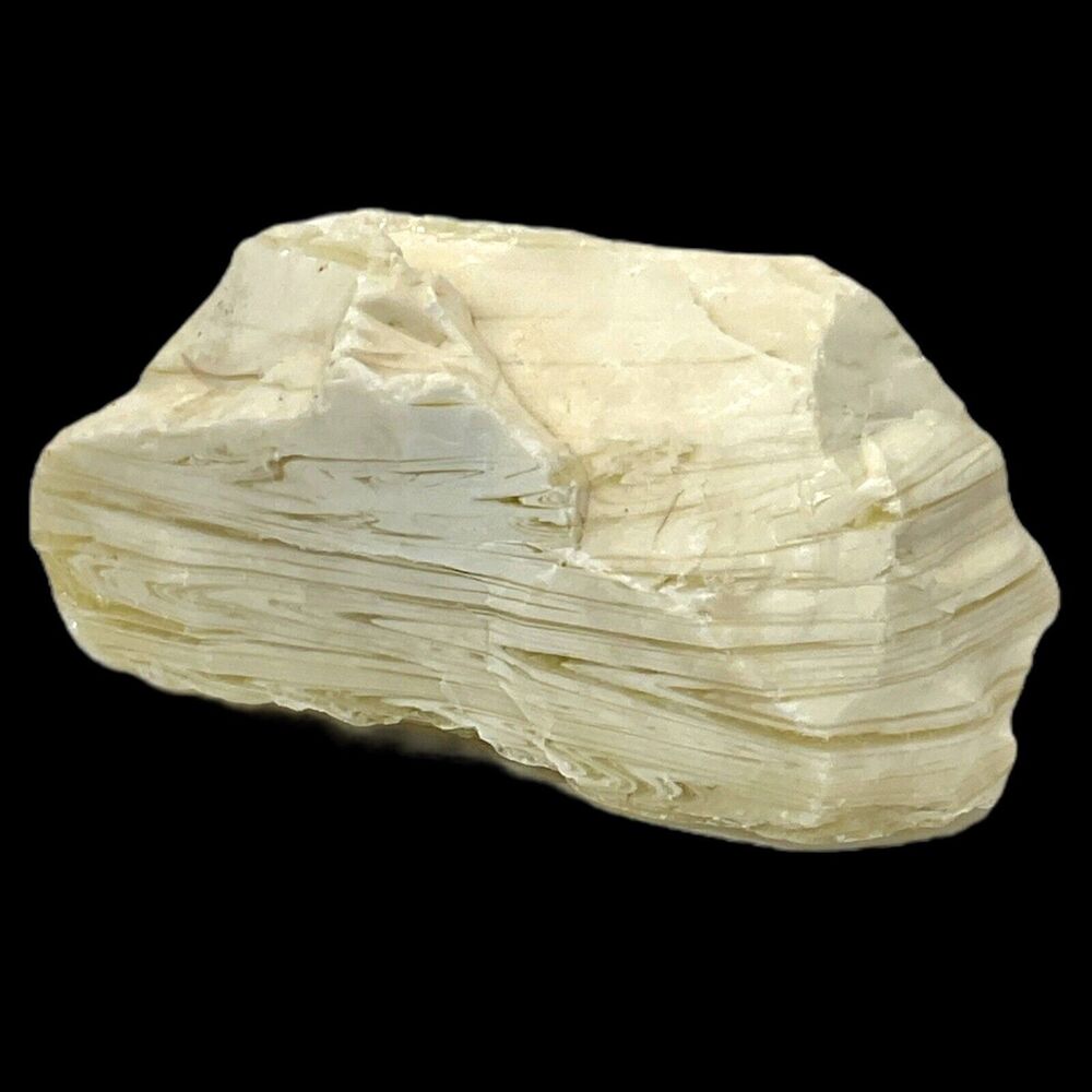 Cream and Amber Layered Swirl Art‎ Glass Cullet Slag Glass #5XL36